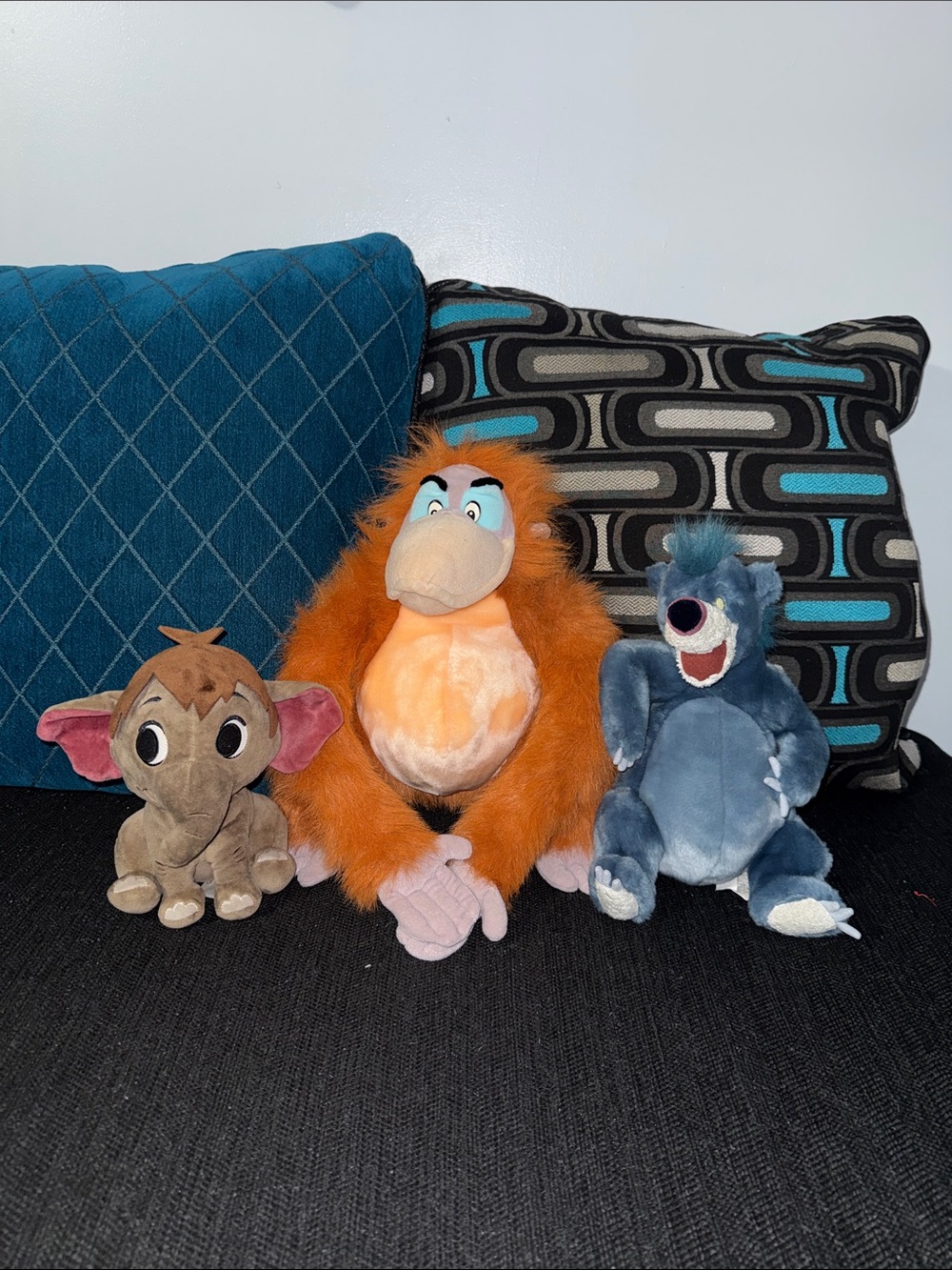 Disney The Jungle Book Hathi Jr. the Baby Elephant, Baloo, and King Louie Plush